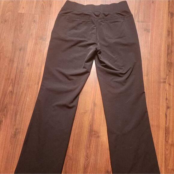 ATHLETA SIZE 4 BLACK TRACK PANTS WITH POCKETS TIE WAIST - Picture 6 of 8